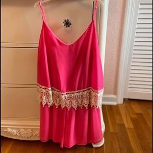 Sooooo cute hot pink romper